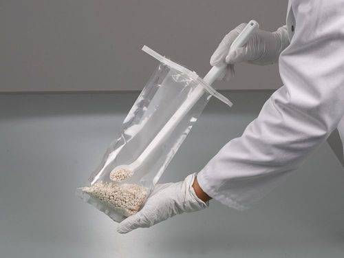 Einweg-Probenlöffel aus Bio-PE, 2,5 ml, mit langem Griff, VE = 10 Stück-1
