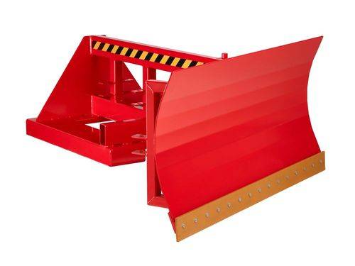 Schneeschieber Typ RSP-18 für Gabelstapler, Stahl pulverbeschichtet, LxB 1250 x 1800 mm, rot-1