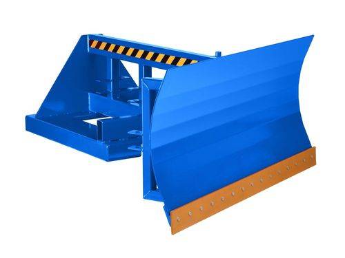 Schneeschieber Typ RSP-25 für Gabelstapler, Stahl pulverbeschichtet, LxB 1250 x 2500 mm, blau-1