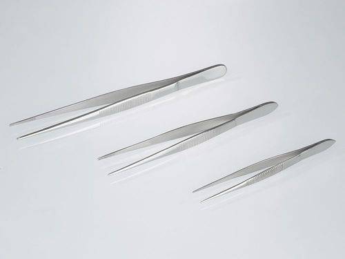 Pinzette aus Edelstahl, spitz, gerade Form, 130 mm, VE = 10 Stück-3