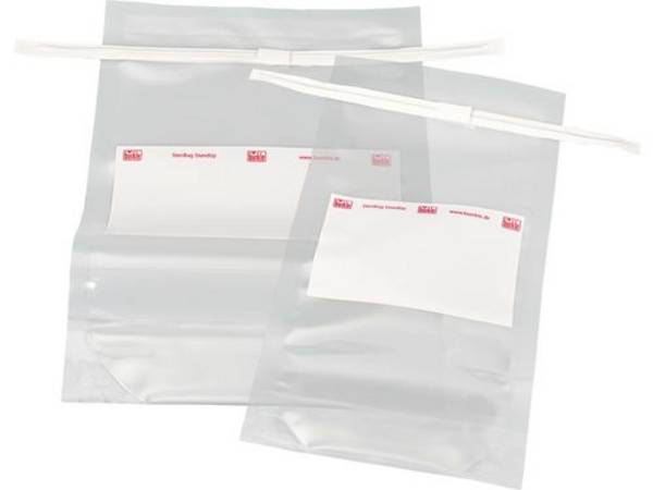 Sterile Probenbeutel SteriBag StandUP, Volumen 400 ml, mit Beschriftungsfeld, VE = 250 Stück