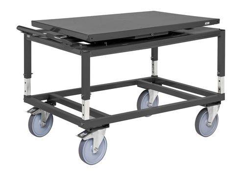 Kongamek Fahrgestell für Paletten, mit schwenkbarem Drehteller, 1338 x 810 x 807 mm-0