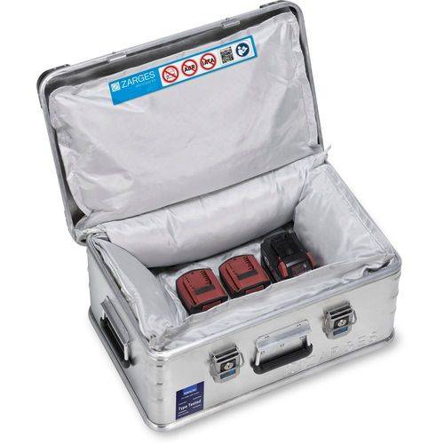 Aluminiumbox Akku-Storagebox L600xB400xH240mm 20l feuerfeste Innenausstattung-2