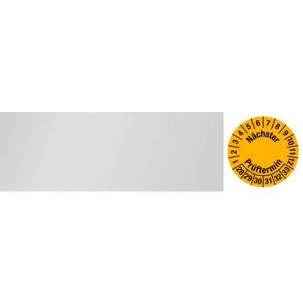 Kabelprüfplakette Nächster Prüftermin, 28 - 33, gelb, Folie, SK, 95 x 25 mm, VE = 10 Bogen à 6 St.