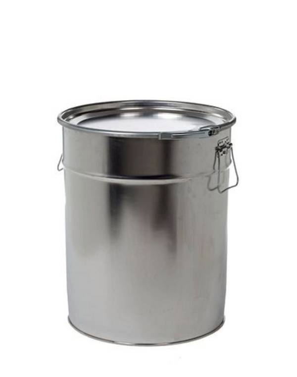 Weißblechhobbock 30 l, konisch, mit Deckel, VE = 4 Stück