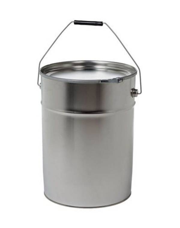 Weißblechhobbock 20 l, konisch, mit Deckel, VE = 4 Stück