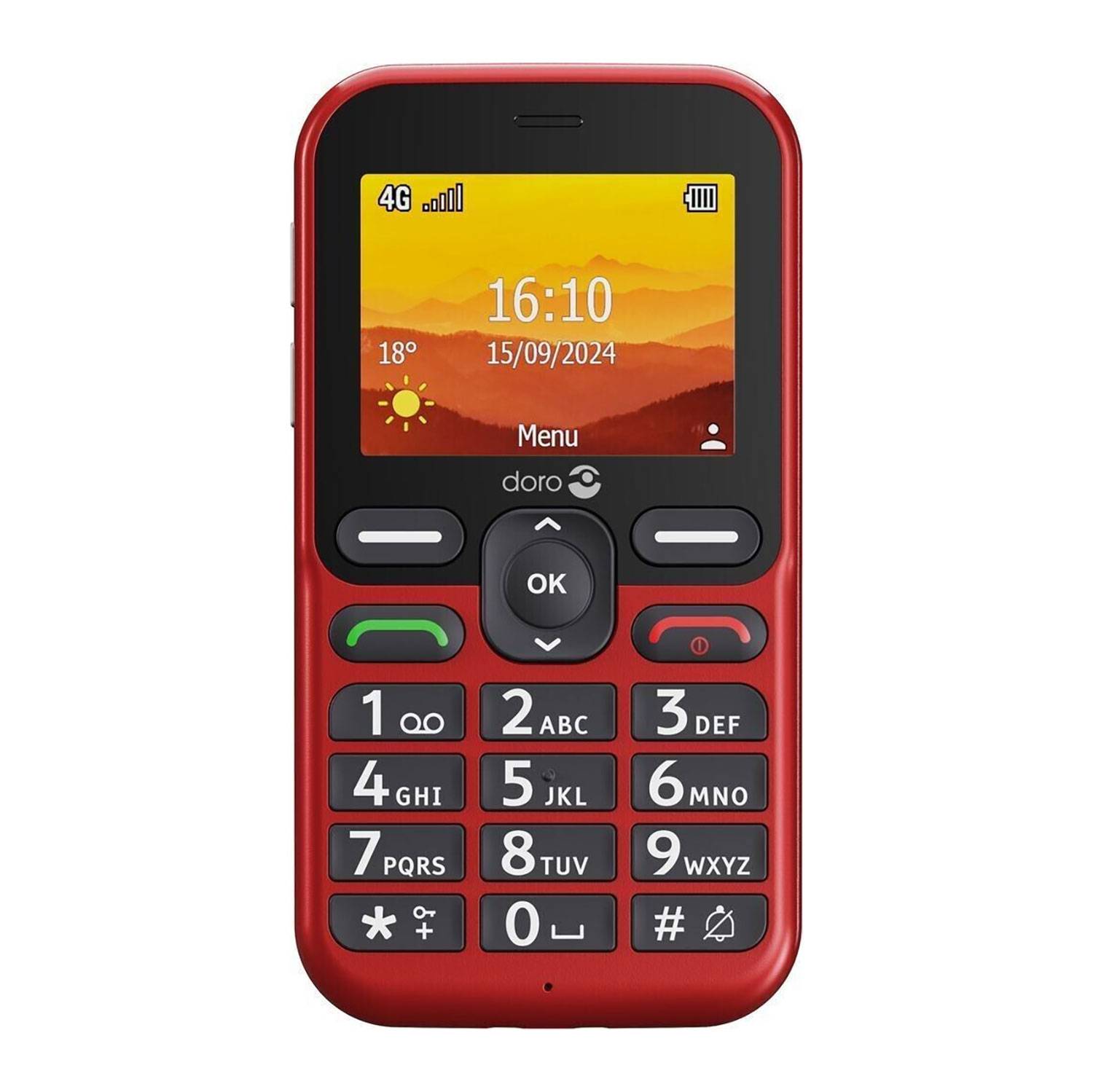 Doro Leva L10, Balken, Single SIM, 6,1 cm (2.4"), 2 MP, 1150 mAh, Rot-1