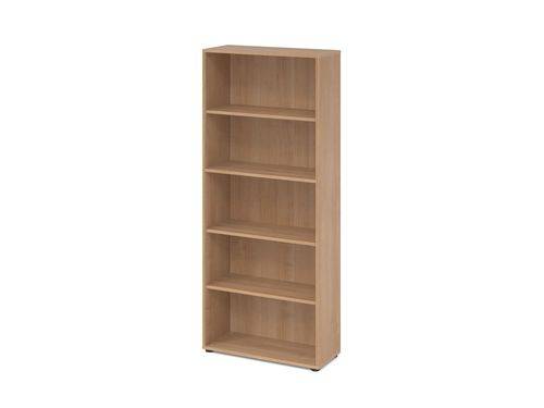 Büroregal, für Akten/Ordner, 4 Fachböden, 800 x 330 x 1880 mm, nussbaum-0