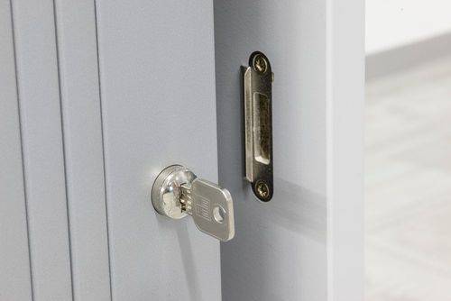 Rollladenschrank, horizontal, für Akten und Ordner, 1200 x 400 x 748 mm, nussbaum/silber-1