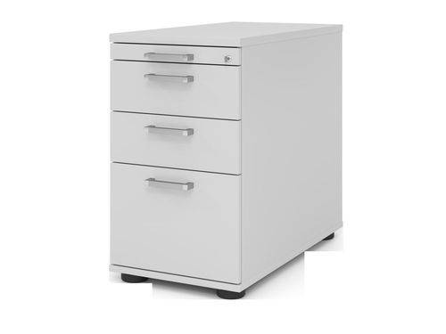 Standcontainer mit Hängeregistratur, 2 Schübe, 1/3/3/6 HE, Chromgriff, 428 x 800 x 720 mm, grau