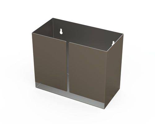 Reinraum-Spenderbox aus Edelstahl, Füllstandsanzeige mit Entnahmeöffnung, 240 x 130 x 200 mm-0