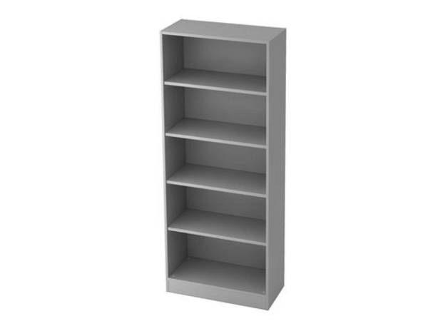 Büroregal, für Akten/Ordner, Sockelblende, 4 Fachböden, 800 x 400 x 2004 mm, grau