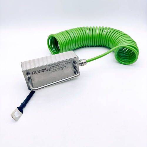 DENIOS Erdungskabel mit Handmagnet und M10 Öse, 5 m Kabel, grün, Stahl, 4 mm², ATEX-2