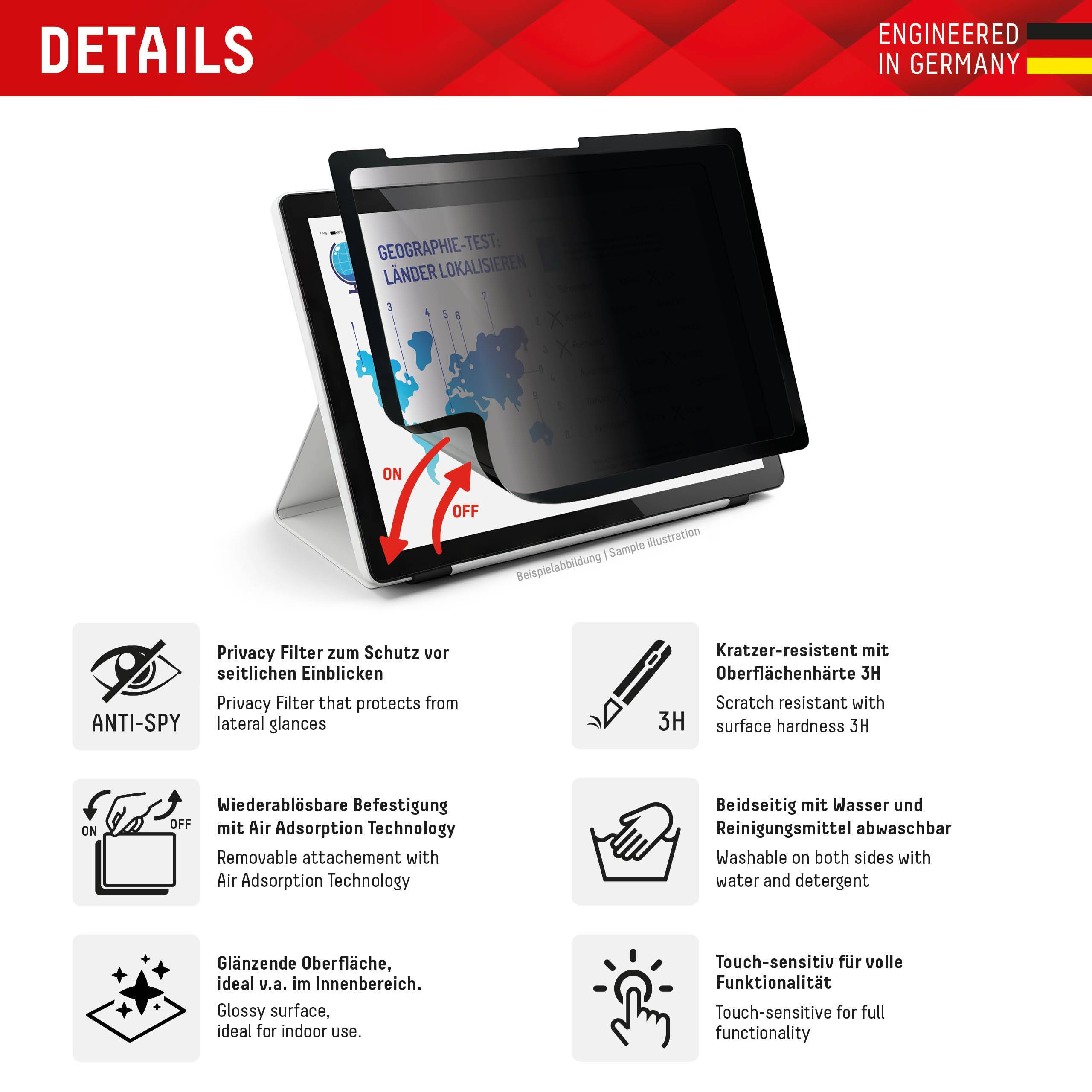 Privacy Safe Blickschutzfilter für iPad 10,9'' (10. Gen) / 11"" (2025) / Air 11'' (2024/2025/2026)-4
