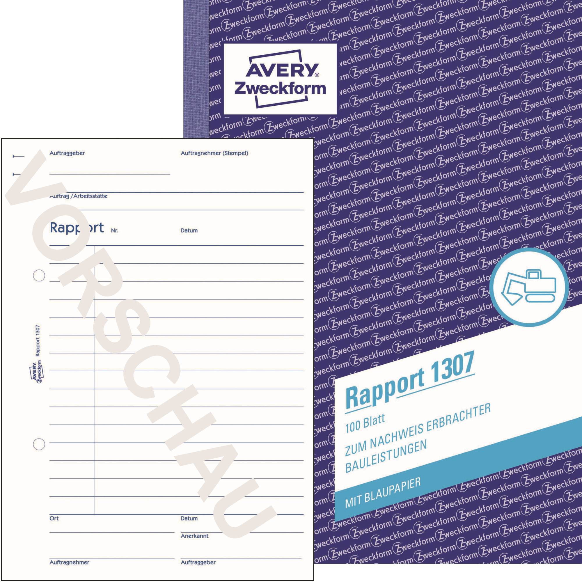 Avery Zweckform Rapport 01307 DIN A5 100Blatt-0
