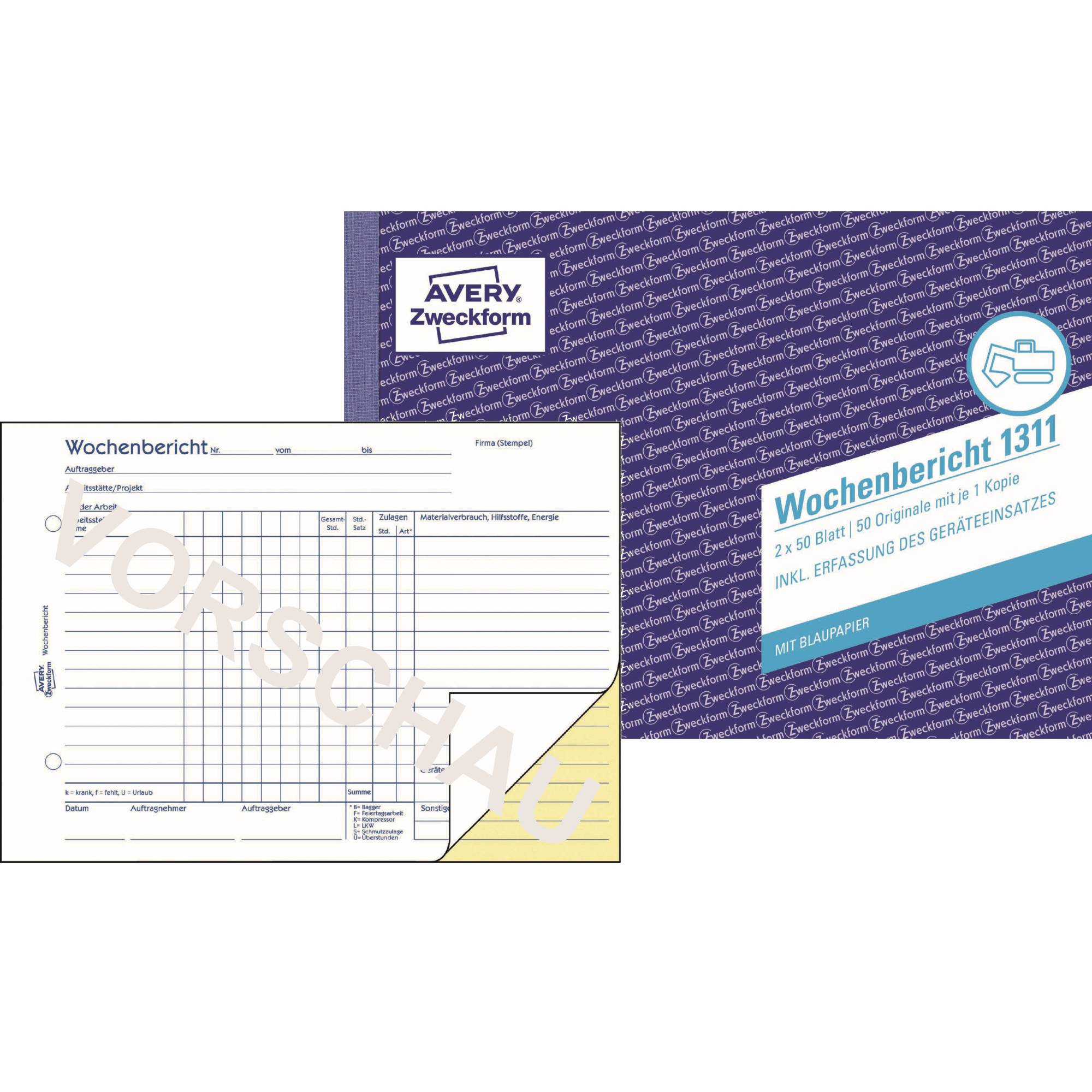 Wochenbericht DIN A5 quer 2x50Blatt-0