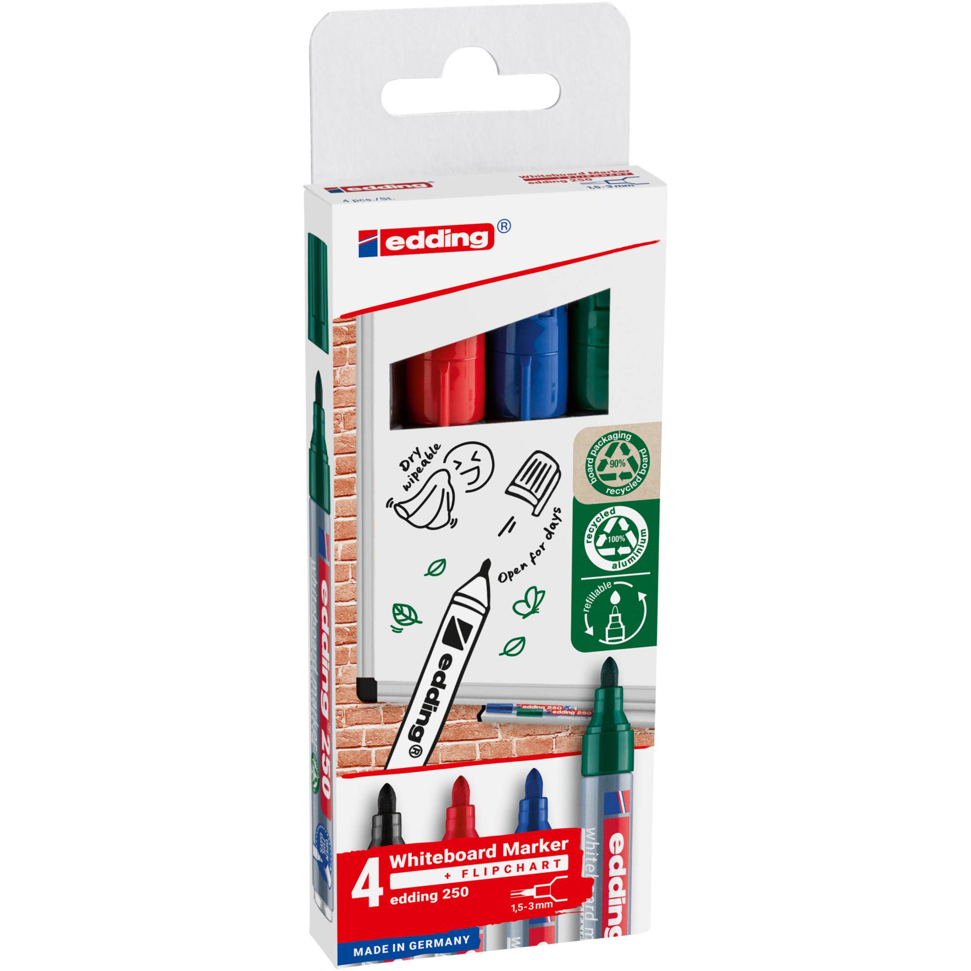 Boardmarker 1,5-3mm sort 4St-0