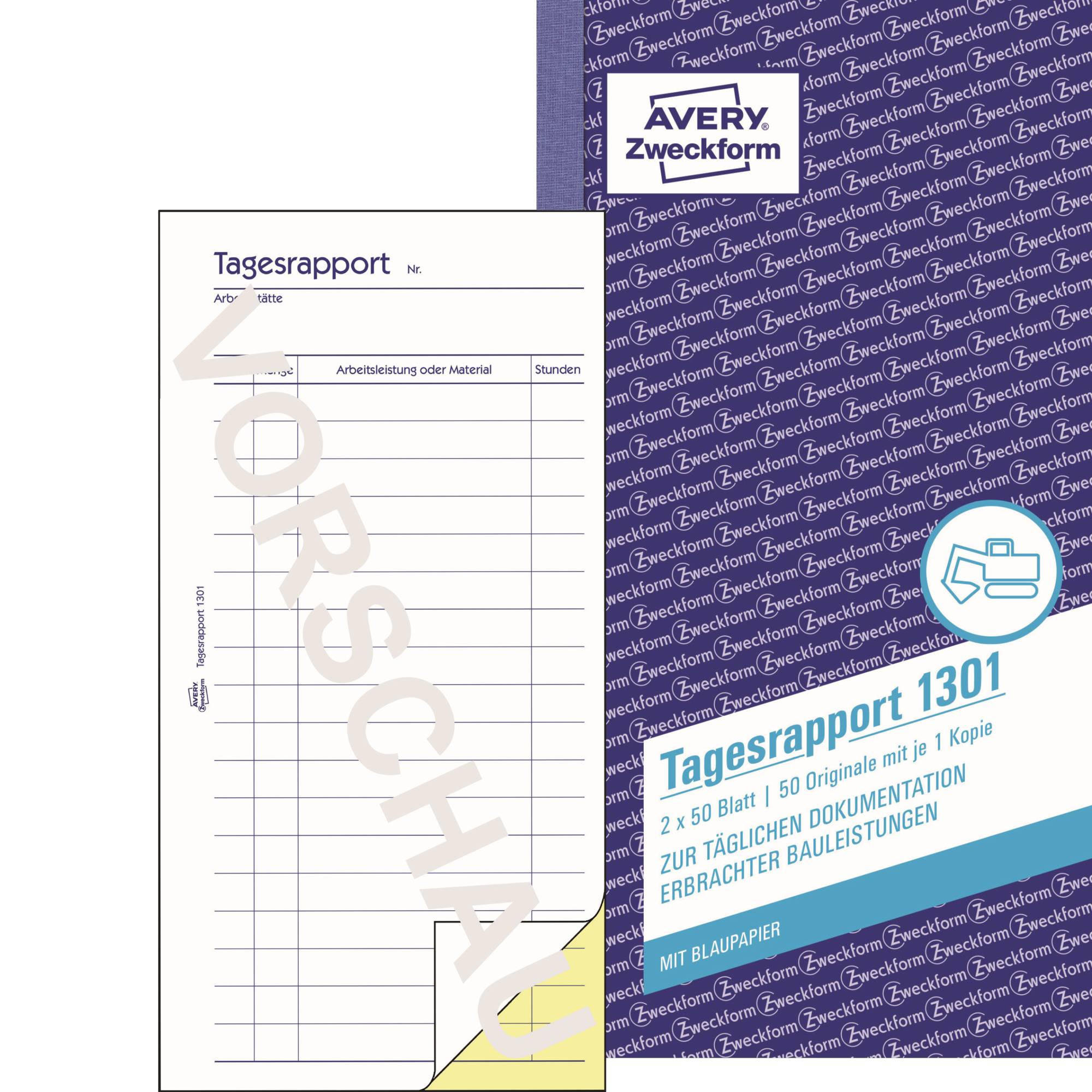 Bautagesbericht 105x200 gelb 2x50Blatt-0