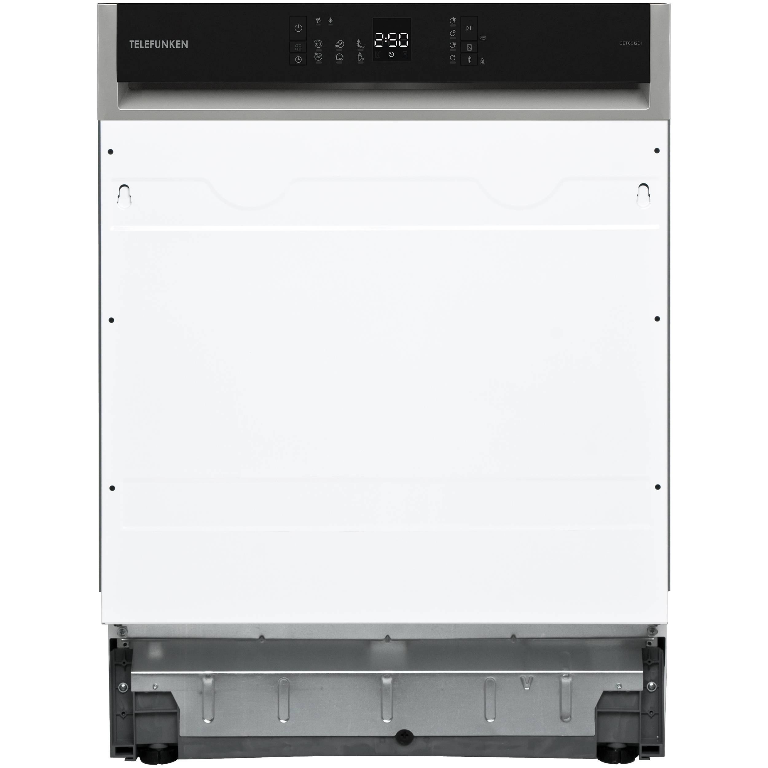 Telefunken Geschirrspüler 60 cm teilintegrierbar, Einbau Spülmaschine, 12 Maßgedecke, 6 Programme, AquaStop, GET6012DI-0