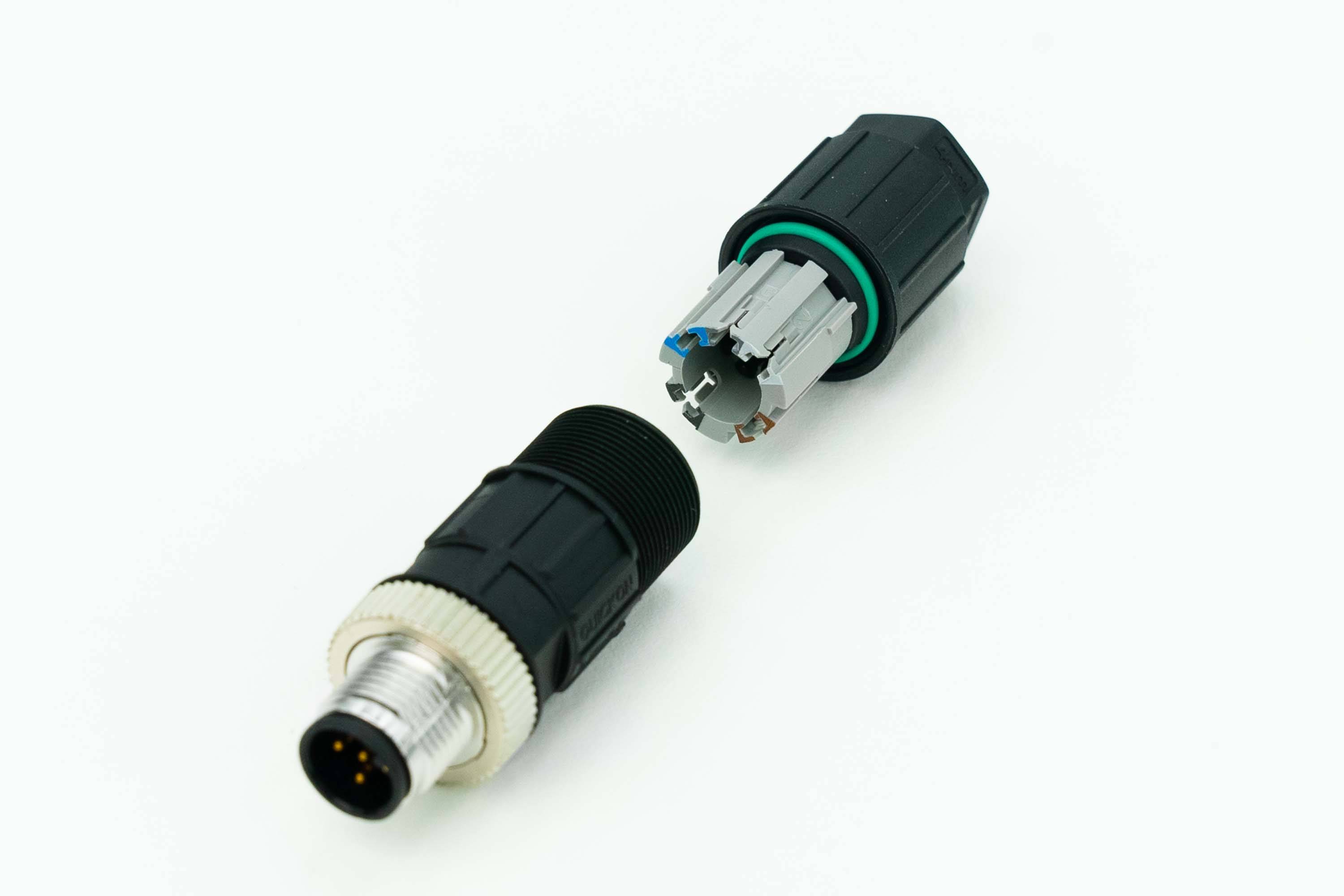item Anschlussstecker M12 5P Stecker A-kodiert, schwarz, Liefereinheit: 1 Stück-0