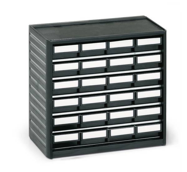 Treston Kleinteilemagazin 291-4ESD, inklusive 24 ESD-Schubladen L-61-4ESD, schwarz, BxTxH 310x180x290 mm