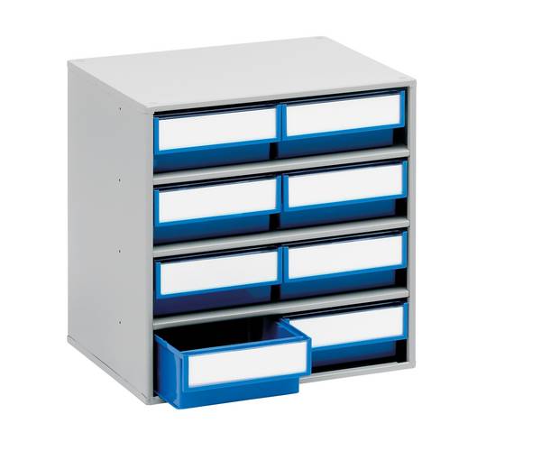 Treston Schubladenmagazin 0830-6 inklusive 8 Schubladen in blau, BxTxH 400x300x395 mm
