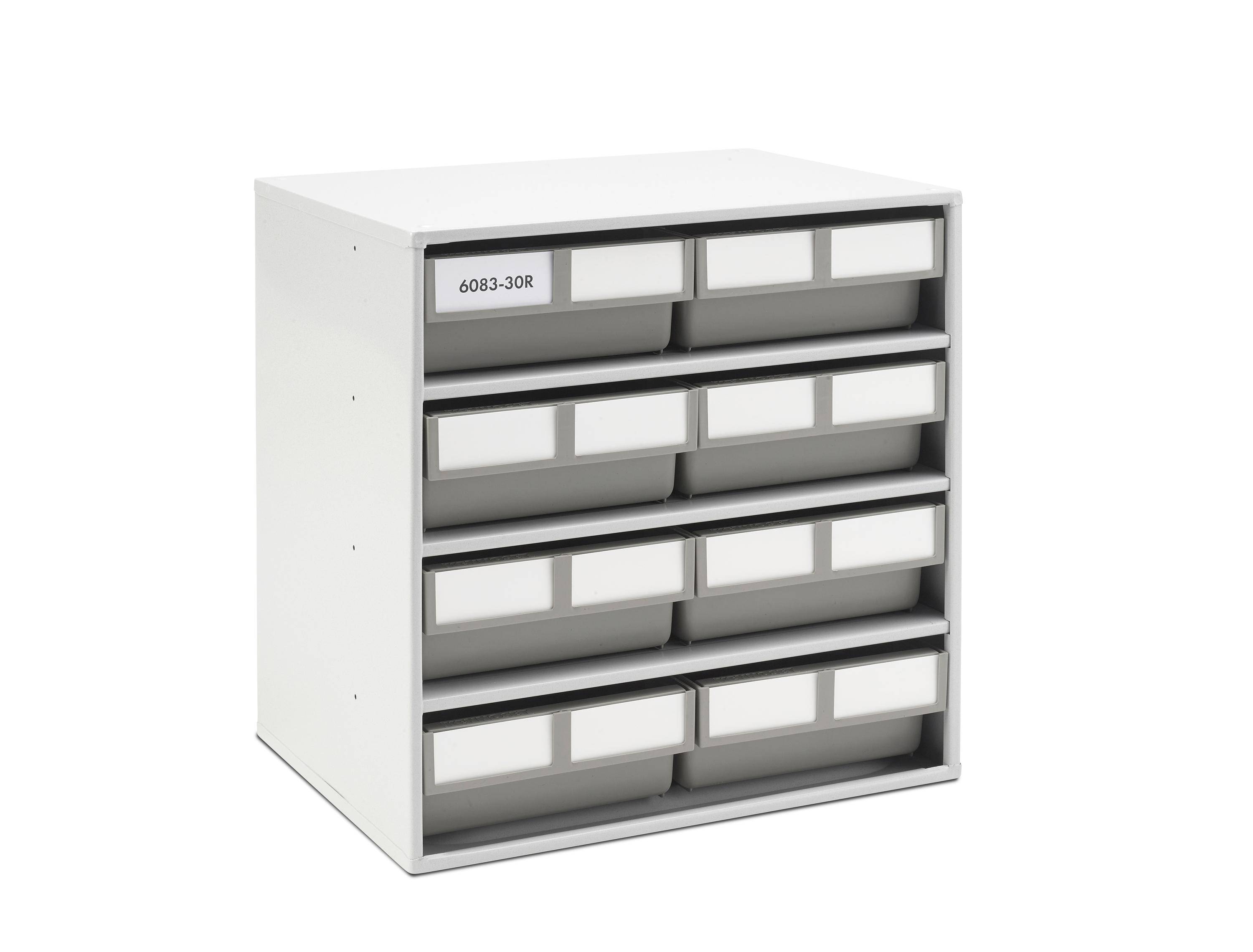 Treston ReBOX-Magazin 6083-30R mit 8 Schubladen aus recyceltem Polypropylen, grau. BxTxH 400x300x395 mm-0