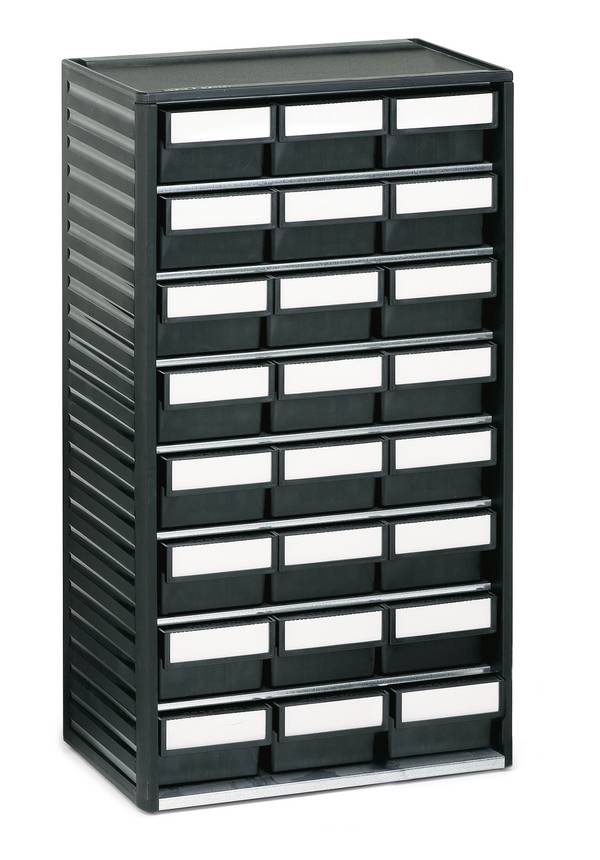 Treston Kleinteilemagazin 554-4ESD, inklusive 24 ESD-Schubladen L-64-4ESD, schwarz, BxTxH 310x180x550 mm