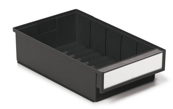 Treston ESD-Regalkasten 3020-4ESD, BxTxH 186x300x82 mm, ESD schwarz