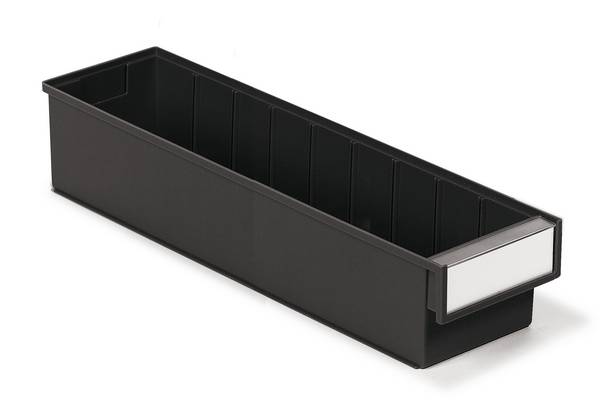 Treston ESD-Regalkasten 5015-4ESD, BxTxH 132x500x100 mm, ESD, schwarz.