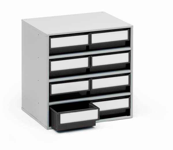 Treston Schubladenmagazin 0830 ESD, inklusive 8 ESD Schubladen, schwarz, BxTxH 400x300x395 mm