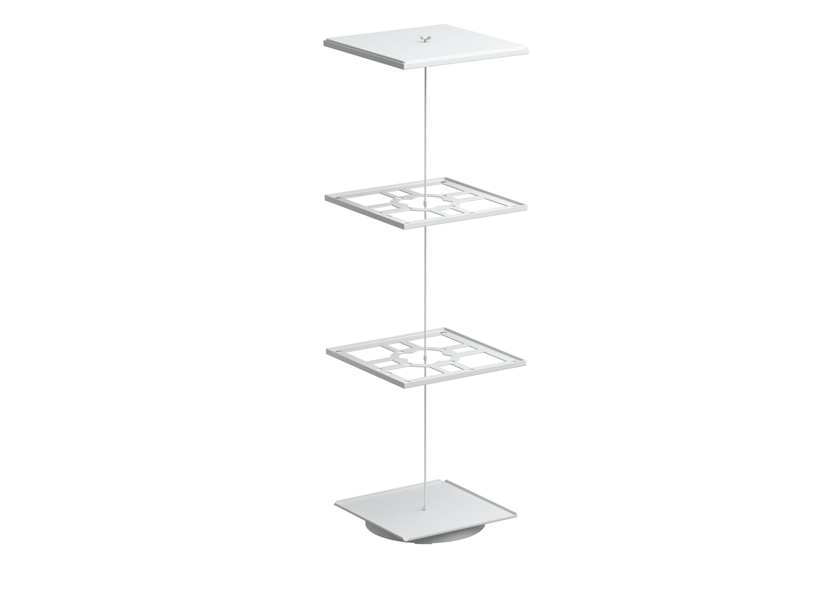 Treston Drehständer 12-550 für max. 12 Kleinteilemagazine 550. Sockel mit 3 Zwischenböden, BxTxH 500x500x1730 mm-0