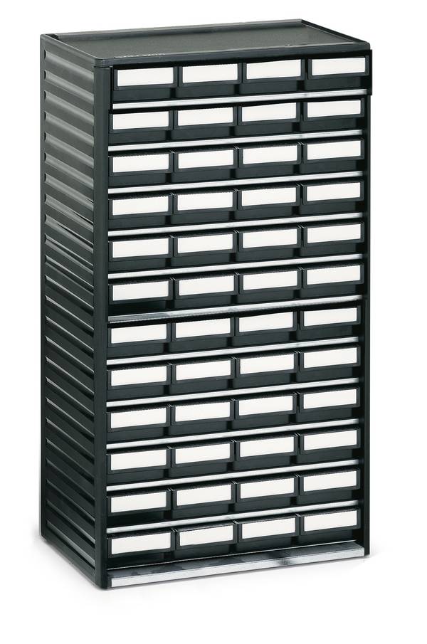Treston Kleinteilemagazin 551-4ESD, inklusive 48 ESD-Schubladen L-61-4ESD, schwarz, BxTxH 310x180x550 mm