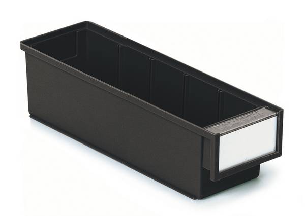 Treston ESD-Regalkasten 3010-4ESD, BxTxH 92x300x82 mm, ESD schwarz