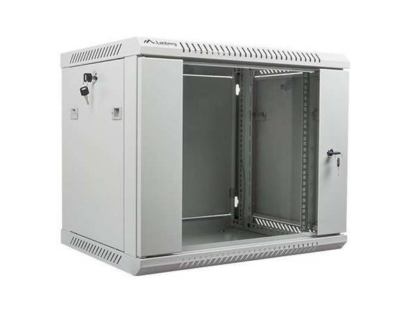 Single-Section Rack WF01-6409-10S 9U 500mm 600mm 450mm Hanging Glass 19 Inch Colour Grey