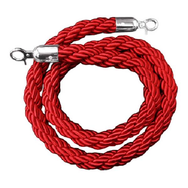GUIL PST-CT1 - Seil mit Karabinerhaken für Absperrpfosten PST-41 (Länge: 1,50m) - rot