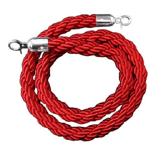 GUIL PST-CT1 - Seil mit Karabinerhaken für Absperrpfosten PST-41 (Länge: 1,50m) - rot-0