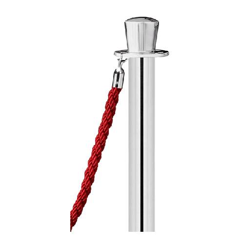 GUIL PST-CT1 - Seil mit Karabinerhaken für Absperrpfosten PST-41 (Länge: 1,50m) - rot-2