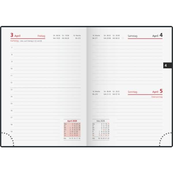 rido idé Taschenkalender "Technik III Catana", 2026, schwarz-1