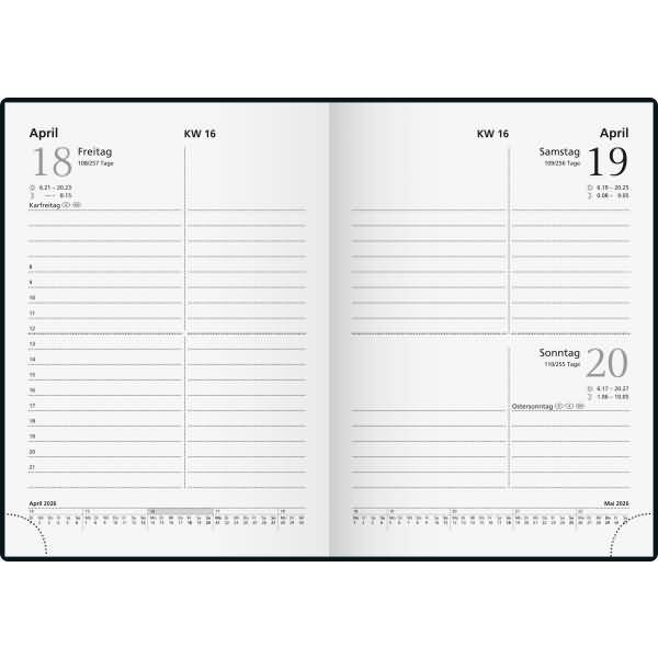 Glocken Taschenkalender, 2026, schwarz-1