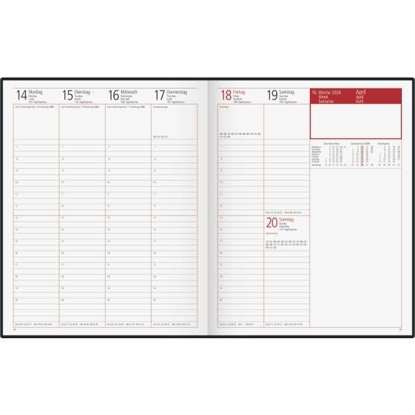 rido idé Buchkalender "Managerkalender TM Reflection", 2026-1