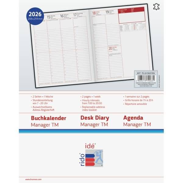 rido idé Buchkalender "Managerkalender TM Toscana", 2026-1