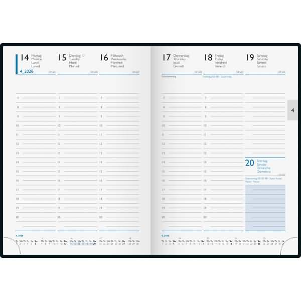 Glocken Buchkalender "Miradur", 2026, schwarz-1