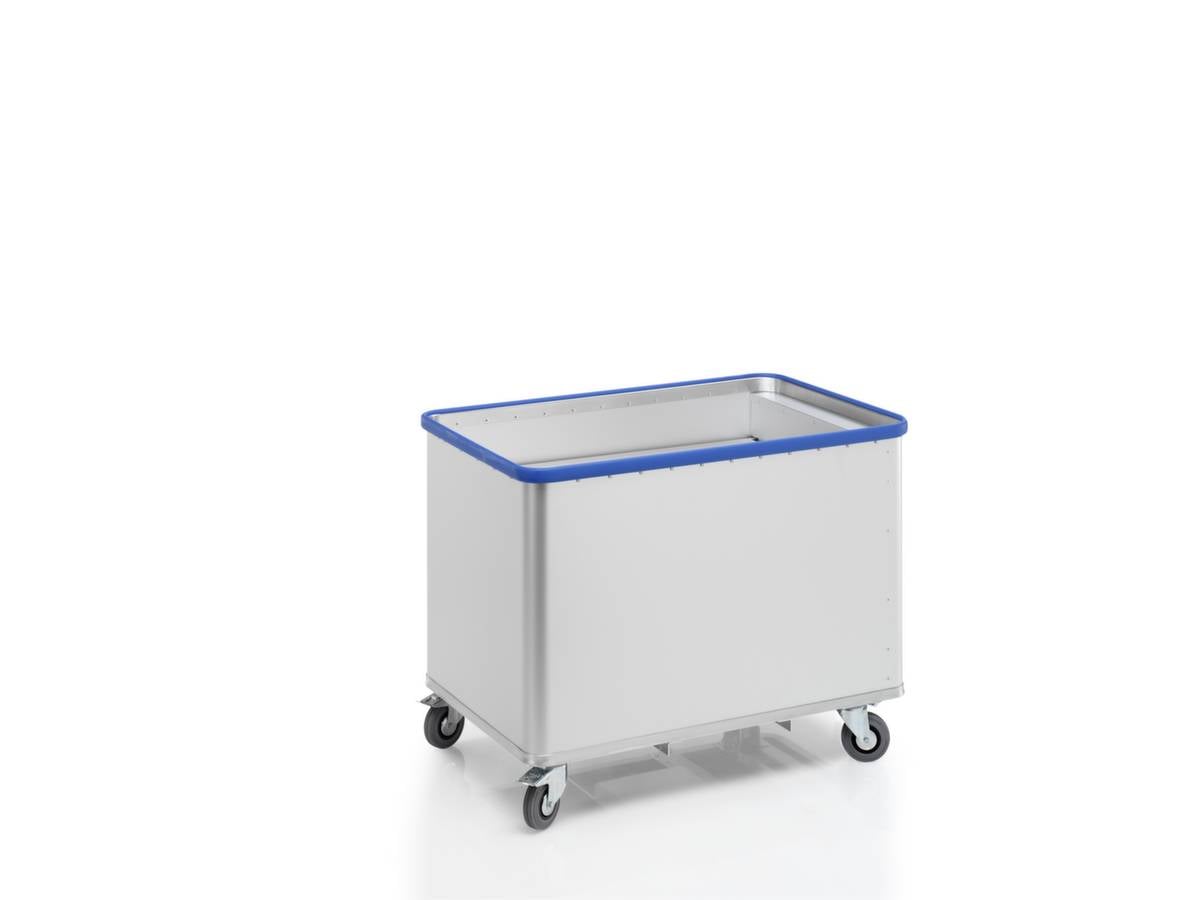 Alu-Kastenwagen,Tragl. 130kg,Ladefl. LxB 1000x650mm,380l,HxLxB 855x1115x690mm,eloxiert,Vollgummi-Bereifung-0