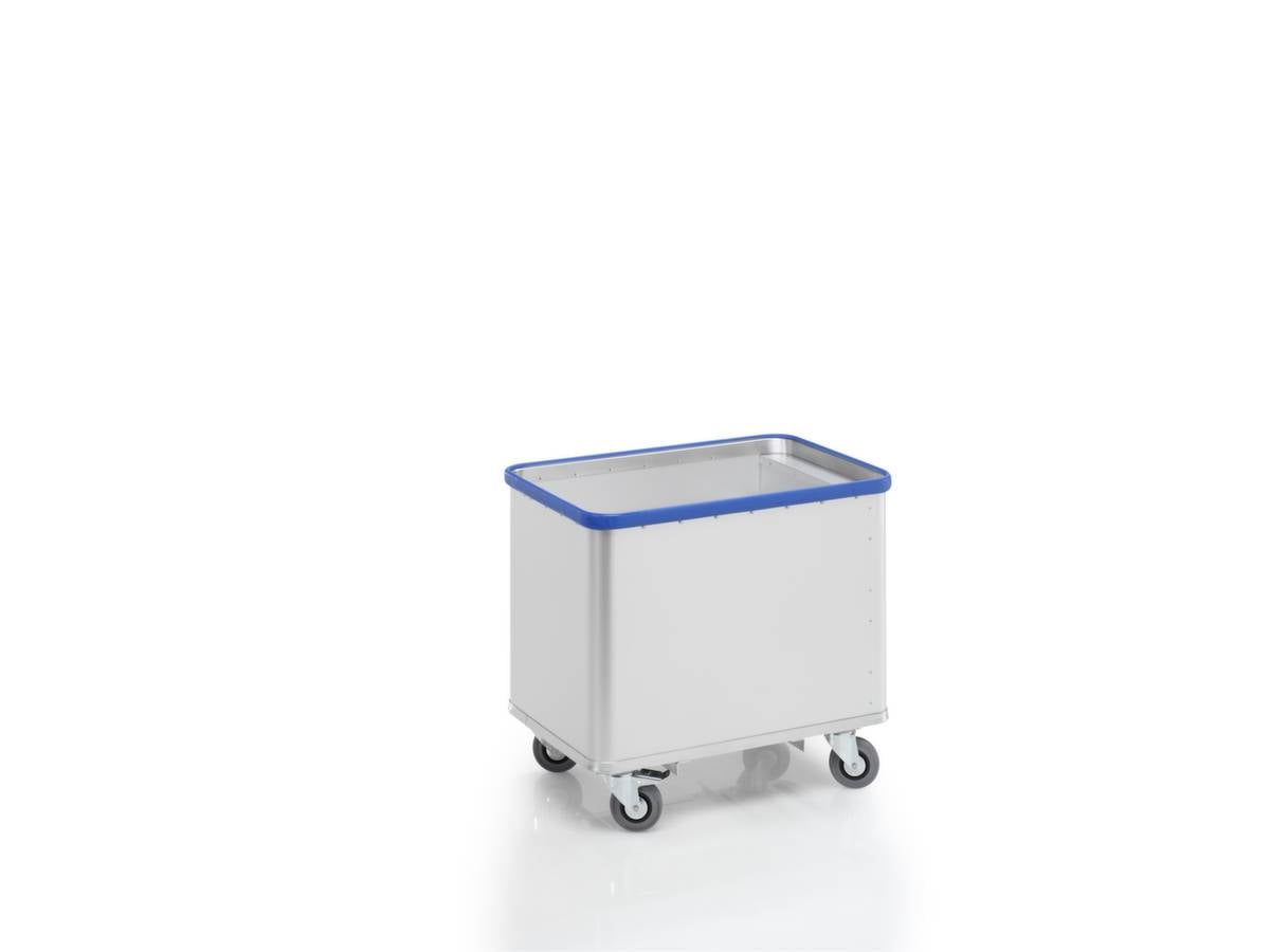 Alu-Kastenwagen,Tragl. 130kg,Ladefl. LxB 740x510mm,180l,HxLxB 760x855x550mm,eloxiert,Vollgummi-Bereifung-0