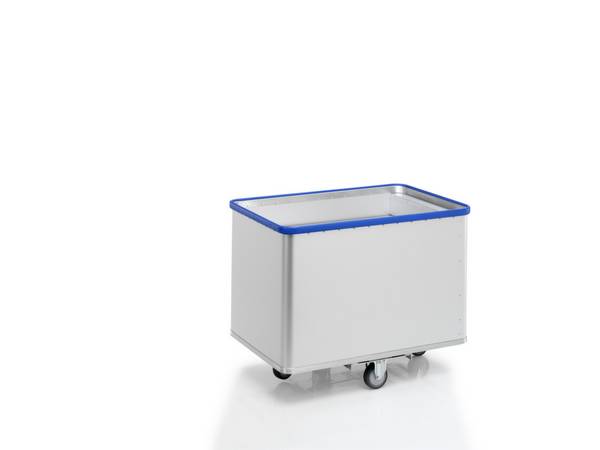 Alu-Kastenwagen,Tragl. 130kg,Ladefl. LxB 1000x650mm,380l,HxLxB 855x1115x690mm,eloxiert,Vollgummi-Bereifung
