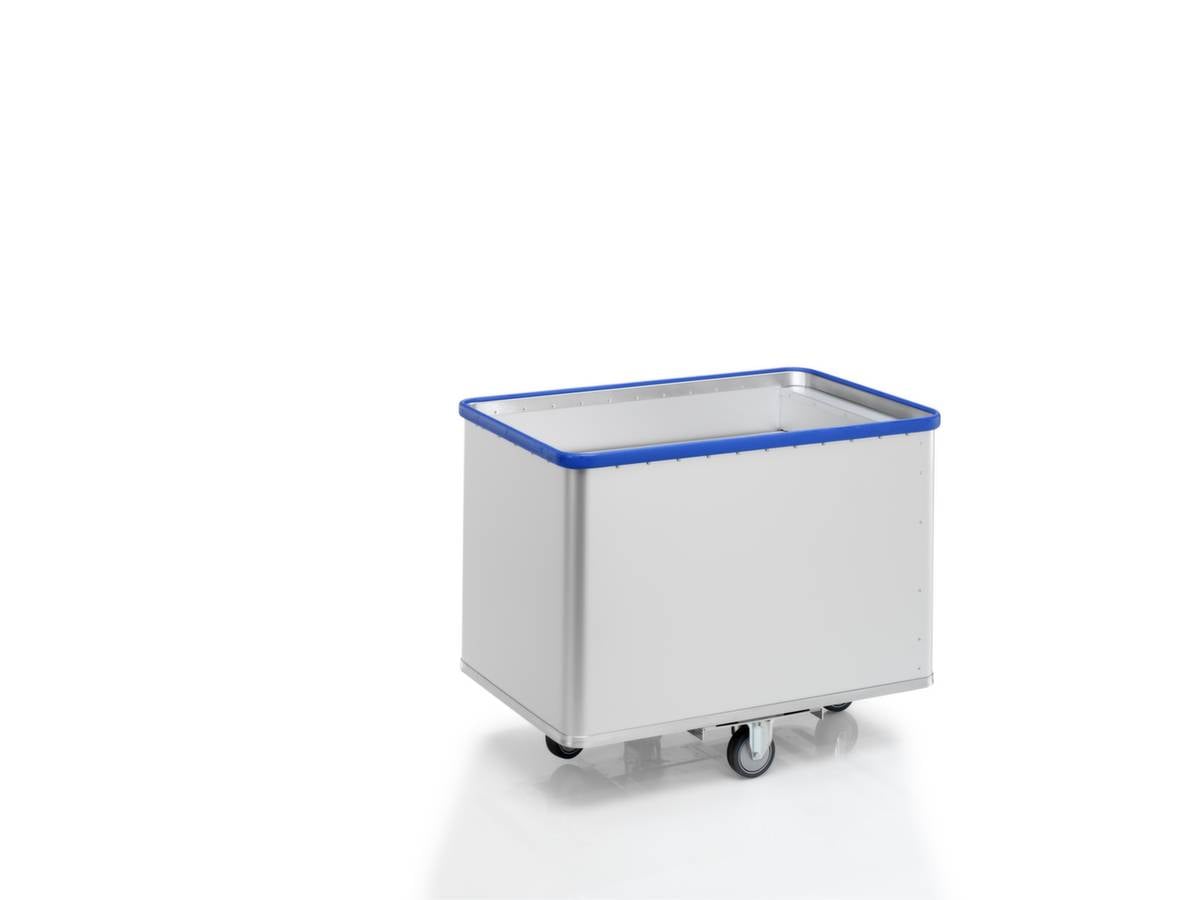 Alu-Kastenwagen,Tragl. 130kg,Ladefl. LxB 1000x650mm,380l,HxLxB 855x1115x690mm,eloxiert,Vollgummi-Bereifung-0