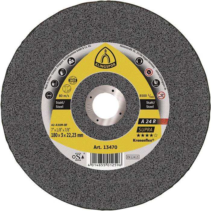 Trennscheibe A 24 R Supra D230x3mm ger.STA Bohr.22,23mm KLINGSPOR-0