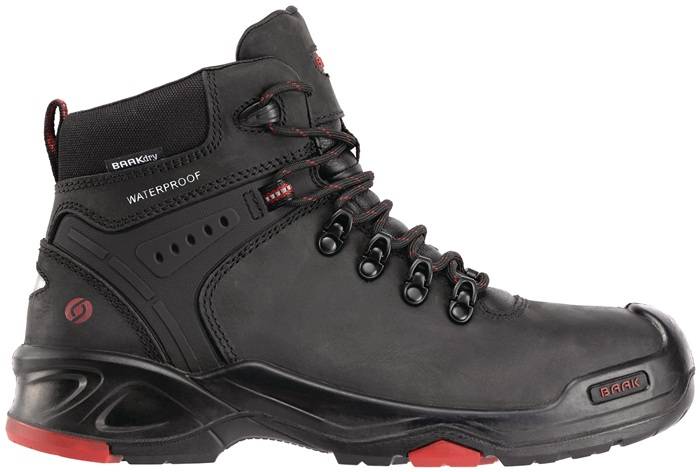 Sicherheitsstiefel Bailey Gr.40 schwarz/rot Leder S3 SRC HRO WR EN20345 BAAK-0