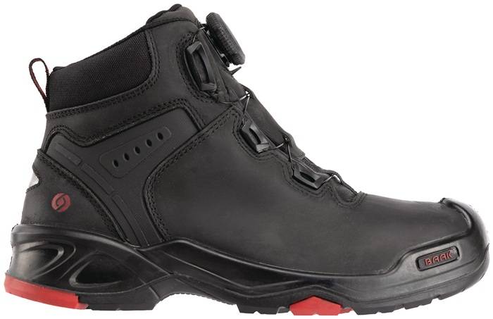 Sicherheitsstiefel Braxton Gr.41 schwarz/rot Leder S3 SRC HRO EN20345 BAAK-0